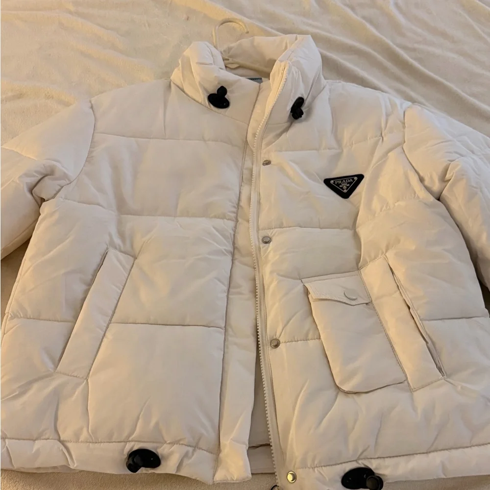 Prada Cream Puffer coat - Picture 1 of 6